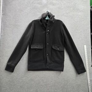 Obey Men Sweatshirt L Black Cardigan‎ Shacket Black Sheep Long Sleeve Y2K